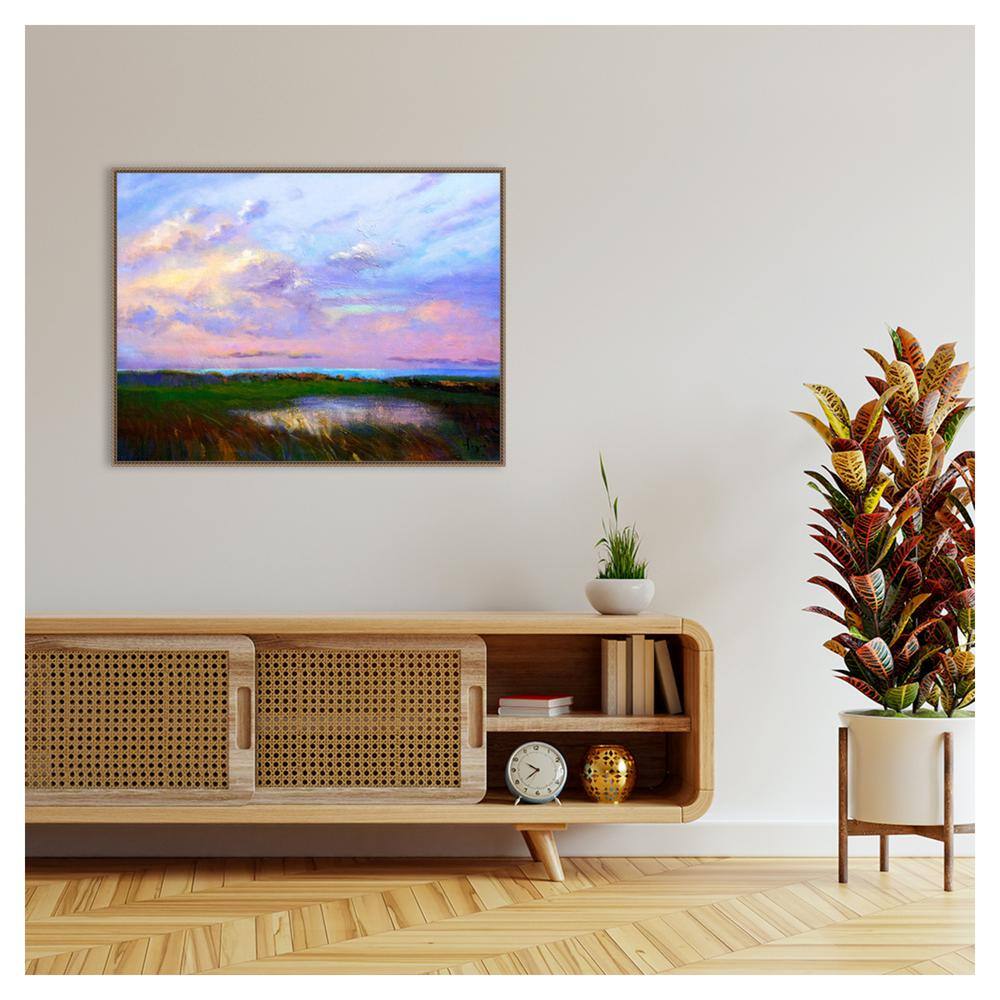 Dorothy Fagan Beaded Framed Nature Vista Canvas Print