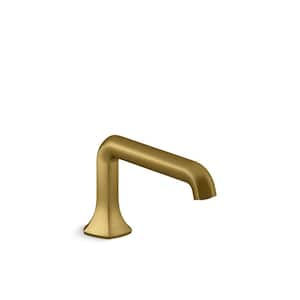 Occasion Deck-Mount Bath Spout with Straight Design in Vibrant Brushed Moderne Brass