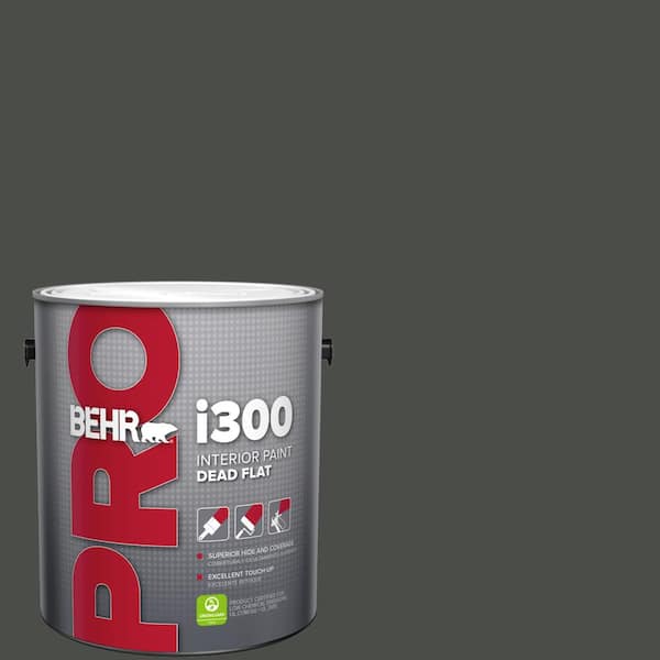 1 gal. #710F-7 Black Swan Dead Flat Interior Paint