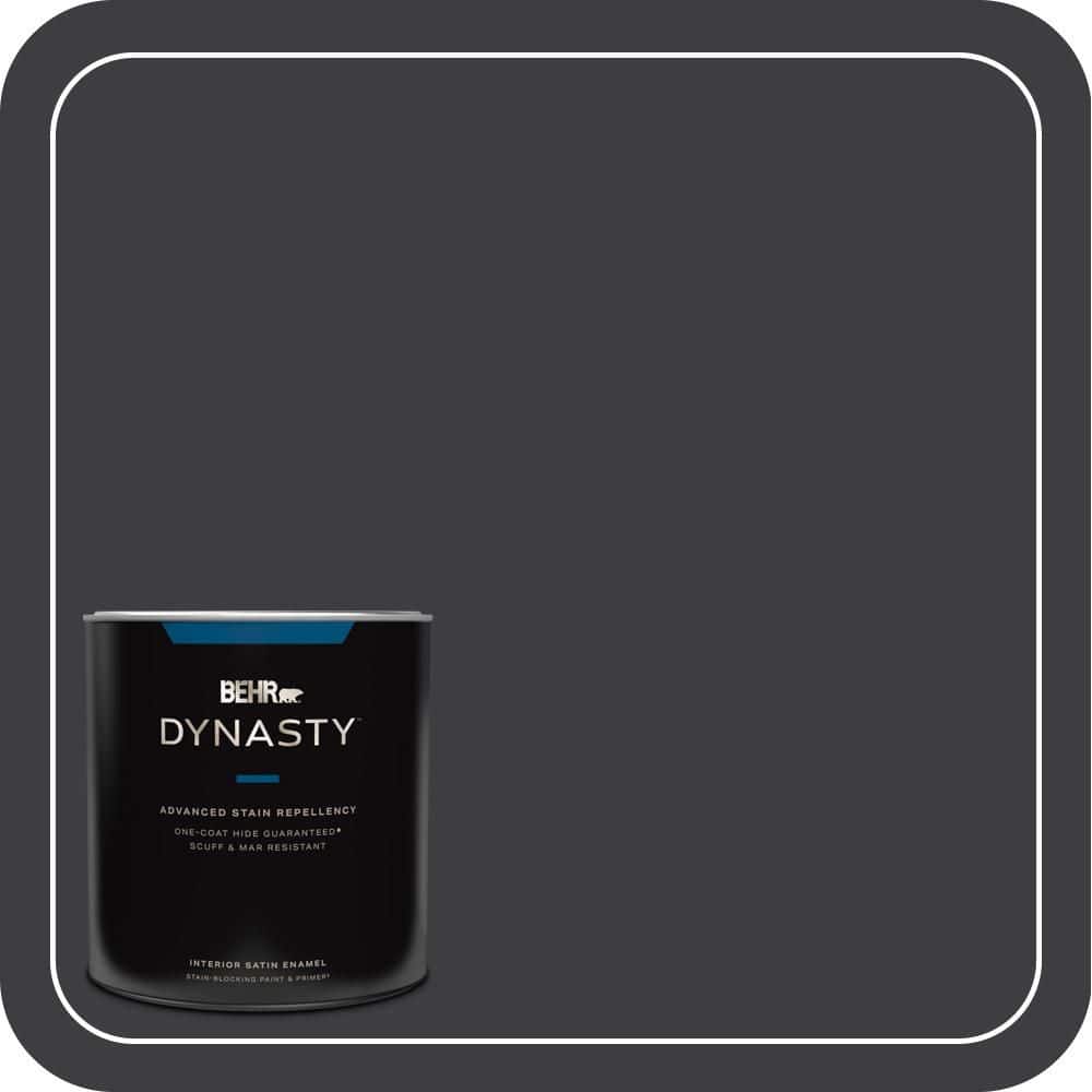 1 qt. #PPH-34 Black Smoke Satin Enamel Interior Stain-Blocking Paint and Primer price history on PriceWatchPro