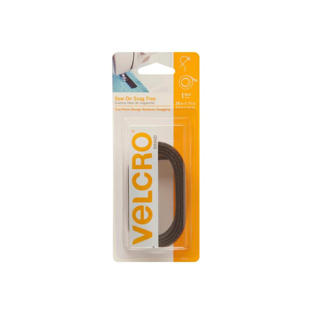 VELCRO 36 in. x 3/4 in. Sew On Snag Free Tape, Black 90666 - The Home Depot