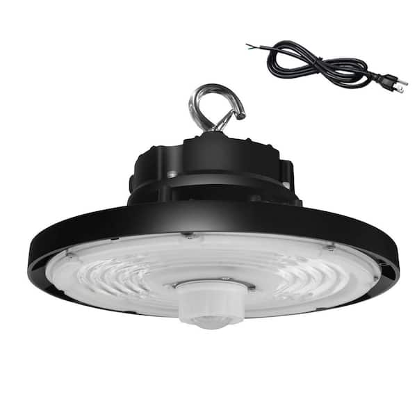 12.6 in. Black 240W 36000LM LED UFO High Bay Light Adjustable 3CCT with Motion Sensor,0-10V Dimmable, for Factory Garage