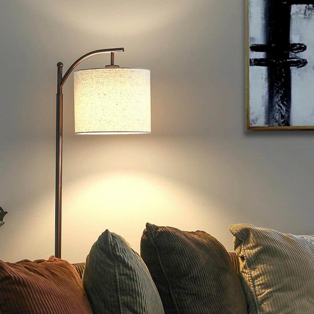 Bronze Arc LED Floor Lamp for Kids 62" Height