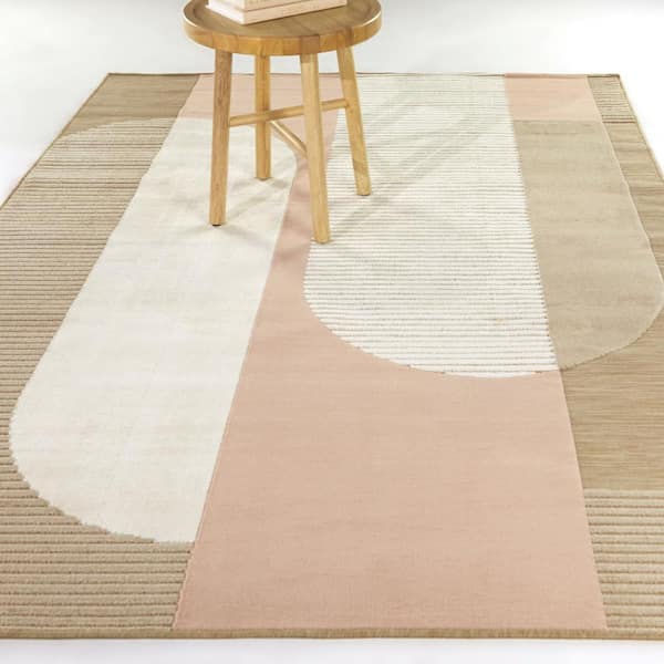 Astbury Pink 8 ft. x 10 ft. Geometric Indoor/Outdoor Area Rug