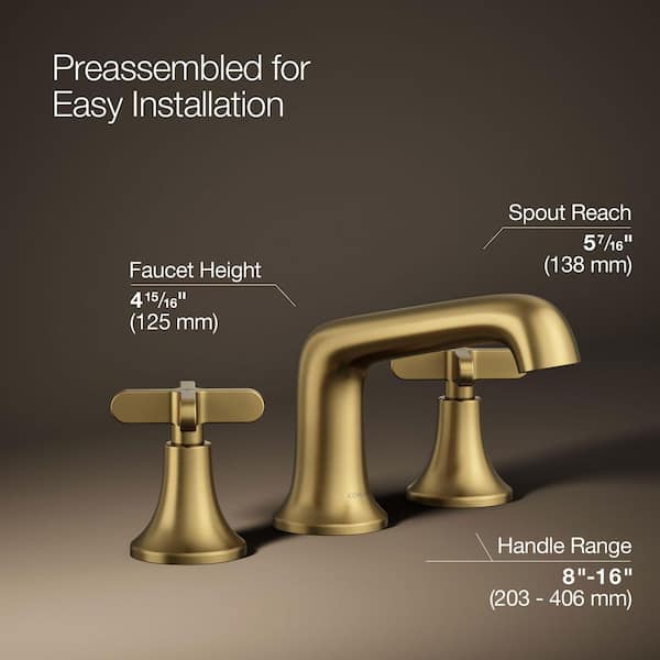 KOHLER Setra 8 in. Widespread Double Handle Bathroom Faucet in