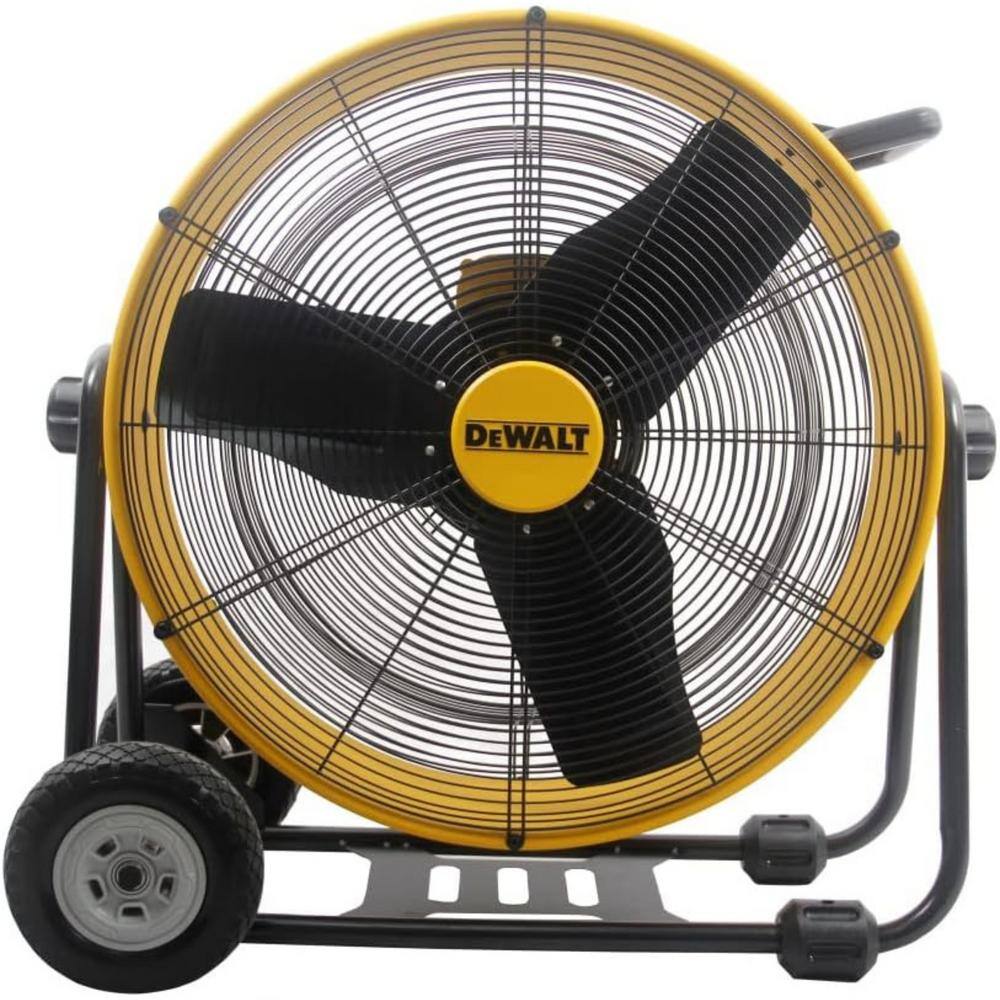 24 in. High Velocity Fan Electric Metal Rotating Garage with 360° Adjustab
