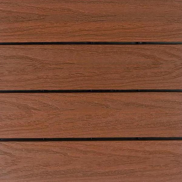 UltraShield Naturale 1 ft. x 1 ft. Quick Deck Outdoor Composite Deck Tile in Honduran Mahogany (10 sq. ft. Per Box)