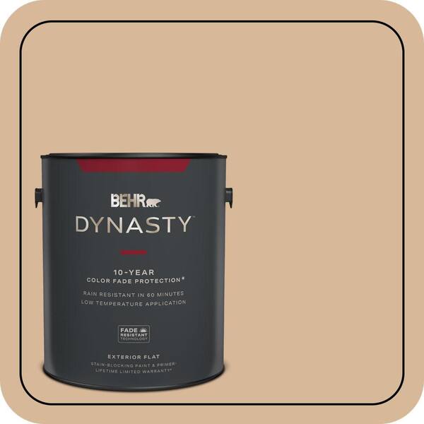 BEHR DYNASTY 1 gal. #S260-3 Dusty Gold Flat Exterior Stain-Blocking Paint & Primer