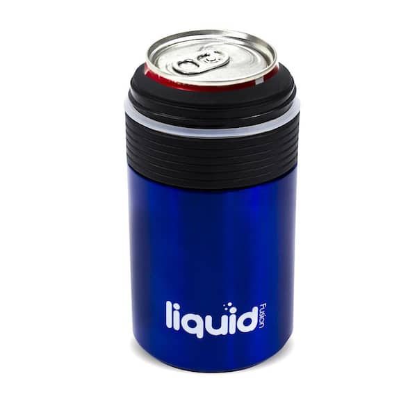 12 oz. Silver Stainless Steel Beer Insulator Can Koozie Drinking Bottle  A278197 - The Home Depot