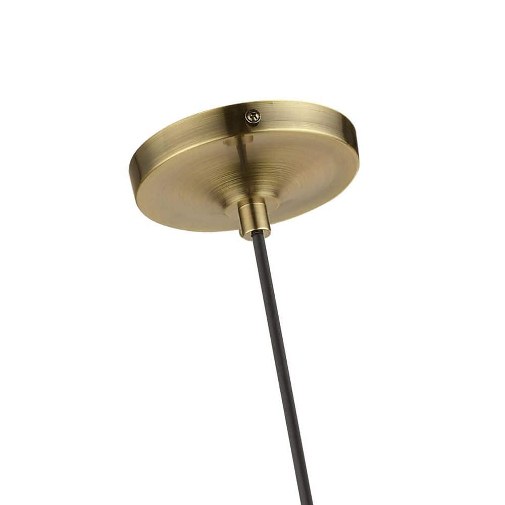 Avondale Antique Brass Mini Pendant with Clear Glass Shade