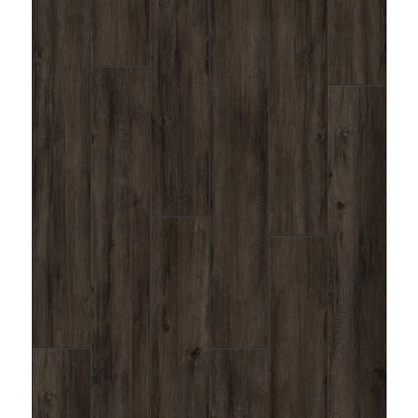 Take Home Sample - Mocha Distressed Wood Loose Lay Waterproof Luxury Vinyl Plank Flooring