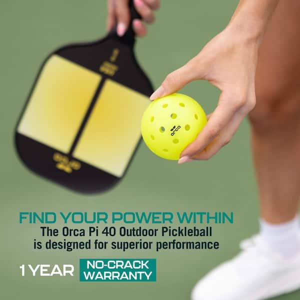 ORCA Pickleballs Pi 40, Outdoor 6-Pack, USAPA Official Size 40