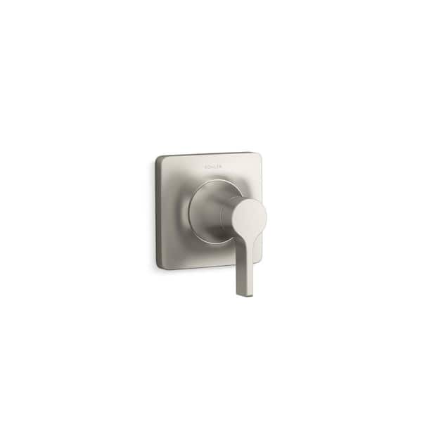 KOHLER Venza 1-Handle Transfer Valve Trim in Vibrant Brushed Nickel (Valve Not Included)