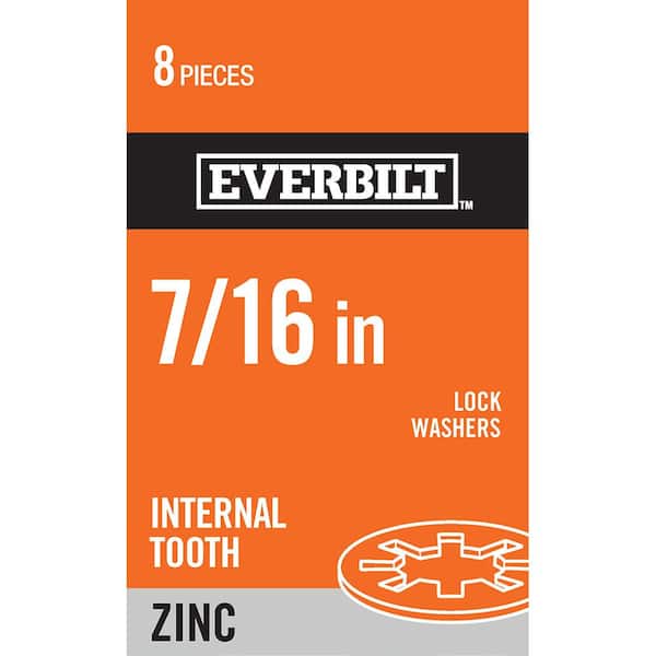 Everbilt 7/16 in. Zinc-Plated Steel Internal Tooth Lock Washer (8 Per Pack)