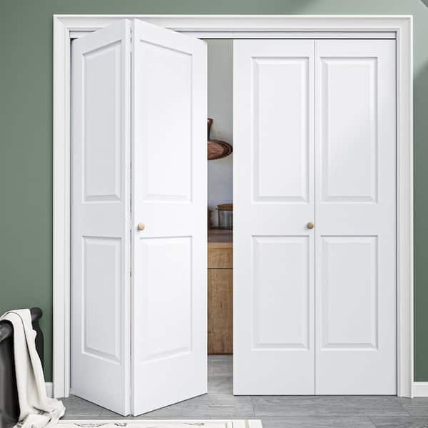 ARK DESIGN 72 in. x 80 in. 4 Panel Hollow Core MDF White Primed