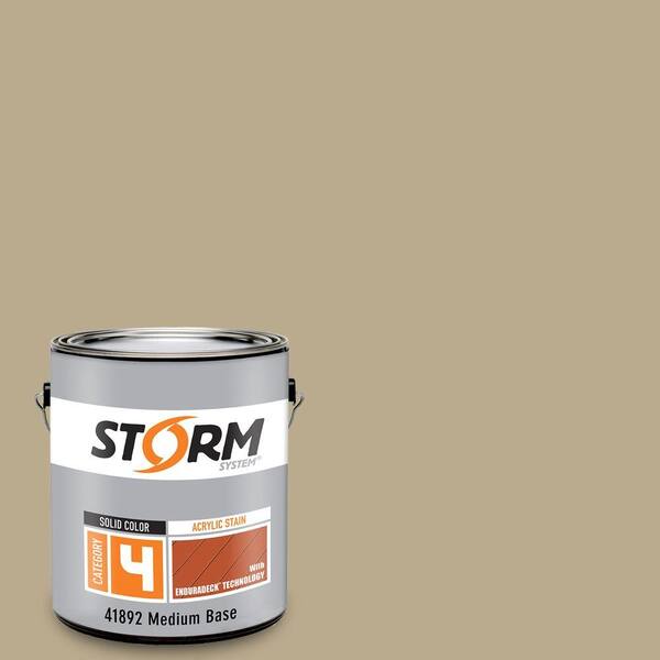 Storm System Category 4 1 gal. English Tweed Exterior Wood Siding, Fencing and Decking Acrylic Latex Stain with Enduradeck Technology