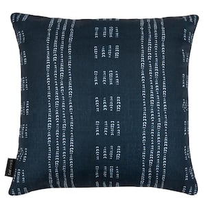 Madelyn Deep Blue/White 16 in. x 16 in. Throw Pillow