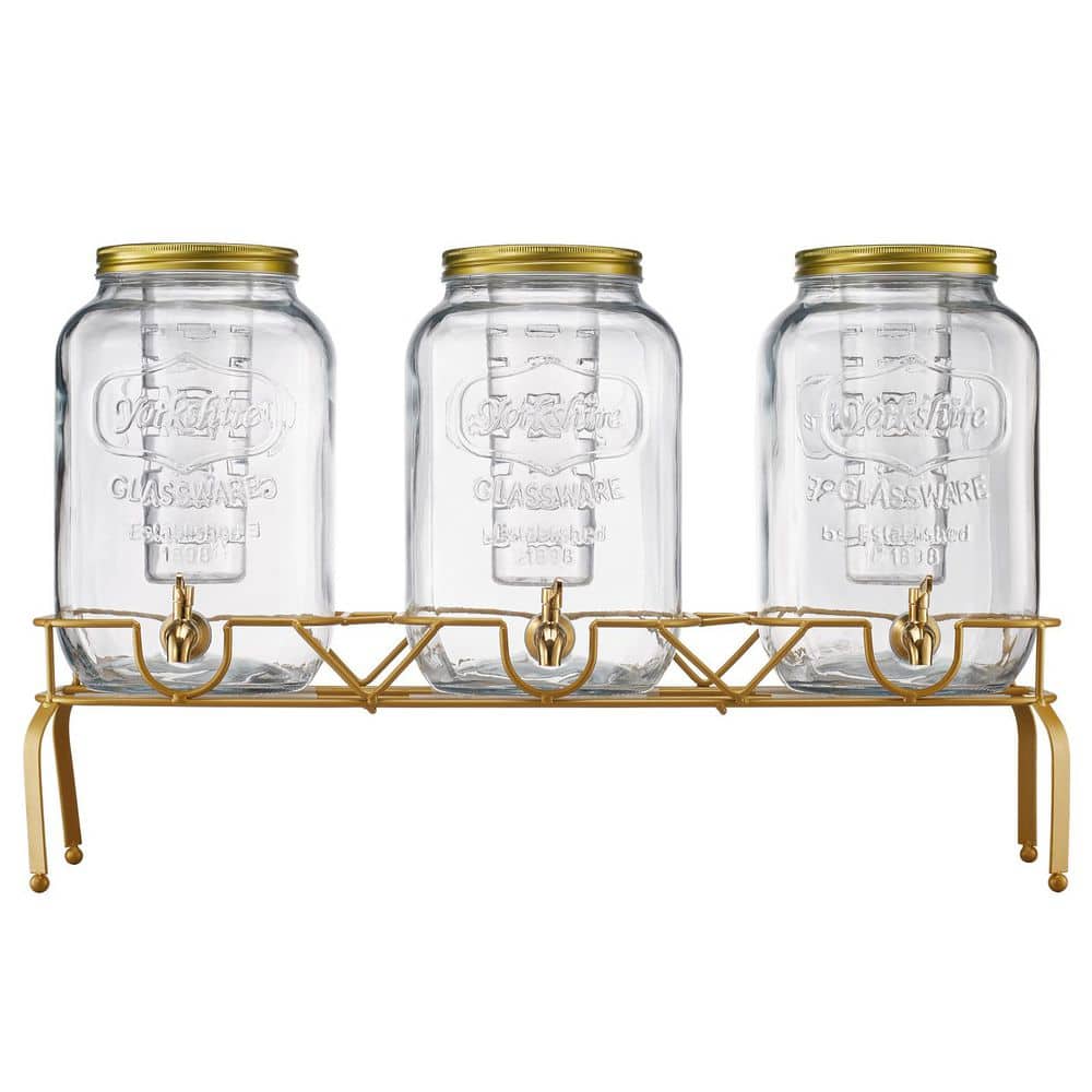 3 Pack 2 Gallon Beverage Dispenser, Drink Dispensers for Parties, Metal Stand, Stainless Steel Spigot, Infuser price history on PriceWatchPro
