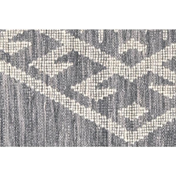 Gray and Ivory Geometric 10 ft. x 14 ft. Area Rug