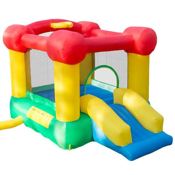 Unbranded Inflatable Castle Bounce House with Slide and Hoop