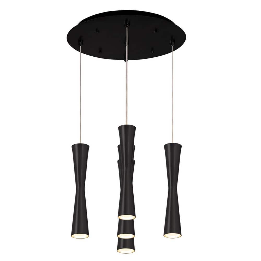 Robson 14-in Black 5-Light Multi Pendant price history on PriceWatchPro