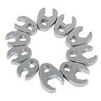 3/8 in. Drive Metric Crowfoot Flare Nut Wrench Set (10-Piece)