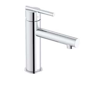 Parma Single Handle Single Hole Bathroom Faucet with Deckplate and Metal Touch Down Drain Included in Chrome