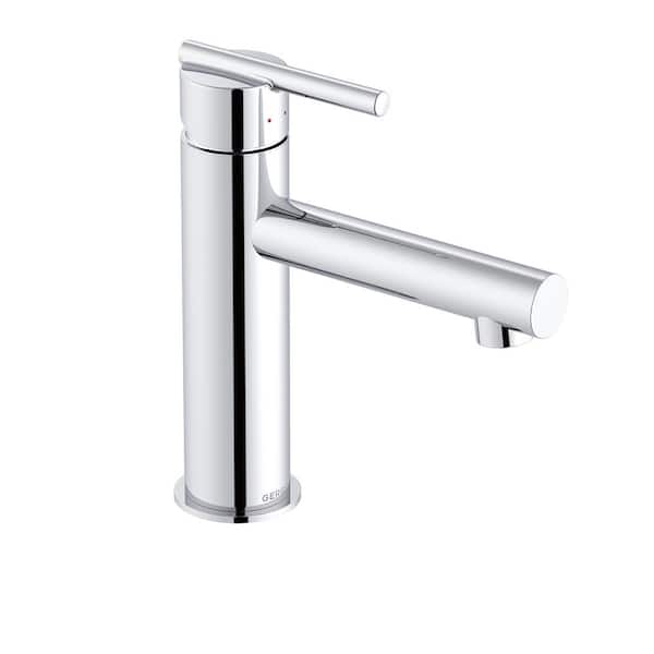 Gerber Parma Single Handle Single Hole Bathroom Faucet with Deckplate and Metal Touch Down Drain Included in Chrome