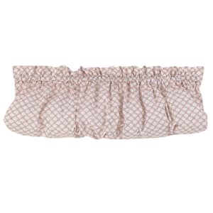 Sweet and Simple Pink Daisy Cotton Balloon Valance - 68 in. L x 18 in. W
