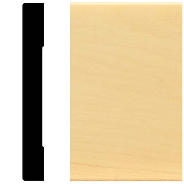 HOUSE OF FARA 5/8 in. x 5-1/4 in. Hardwood Wood Baseboard Molding