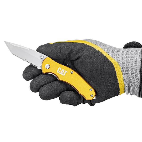 CAT 2.625 in. Stainless Steel Partially Serrated Tanto