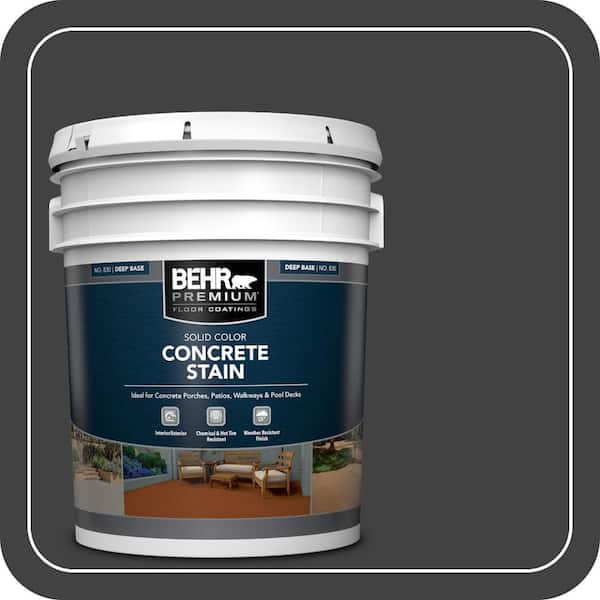 5 gal. #PFC-75 Tar Black Solid Color Flat Interior/Exterior Concrete Stain