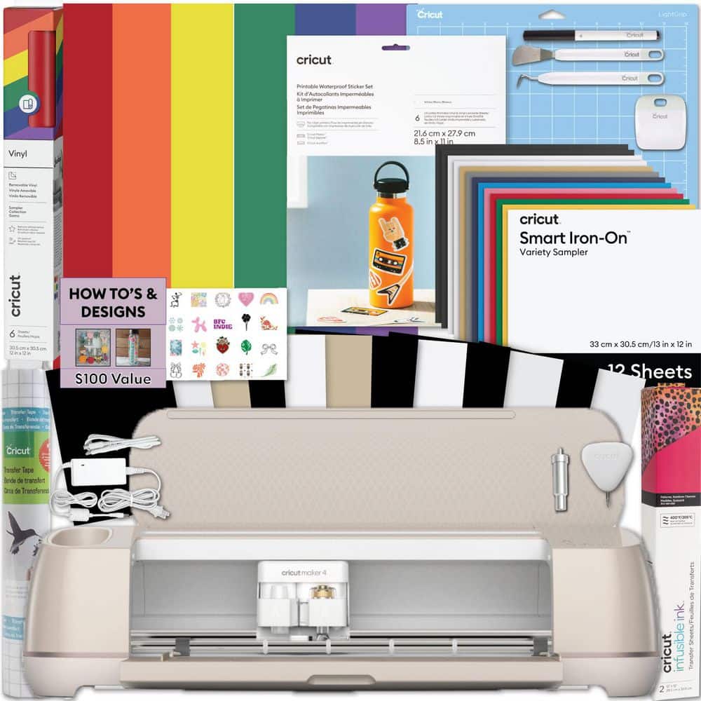 クリカット メーカーセット Cricut Maker 4-Smart Cutting Machine Bundle with Printable Sticker