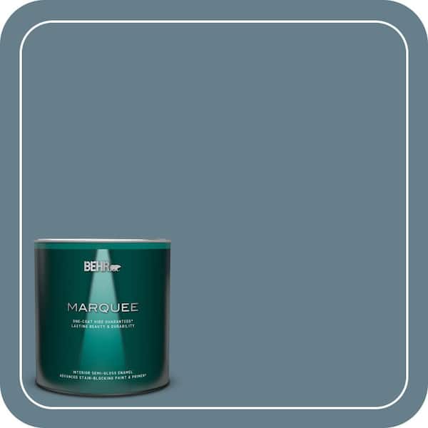 BEHR MARQUEE 1 qt. #ECC-31-1 Windy Seas Semi-Gloss Enamel Interior Paint & Primer