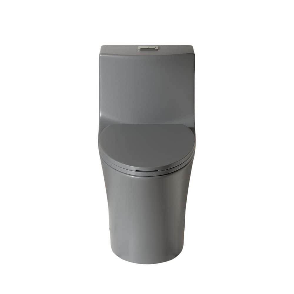 One Piece 1.1/1.6 GPF Dual Flush Elongated Toilet with Button on Tank top S-trap, Soft Closing Seat,Light Gray price history on PriceWatchPro