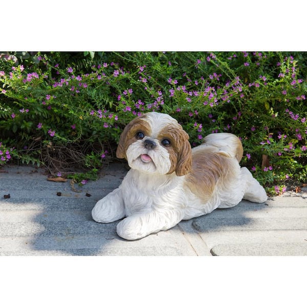 HI-LINE GIFT LTD. Brown and White Shih Tzu Lying Down 87797 - The
