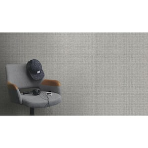 Panelled Metallic Stripes Wallpaper Olive Grey Paper Strippable Roll (Covers 57 sq. ft.)