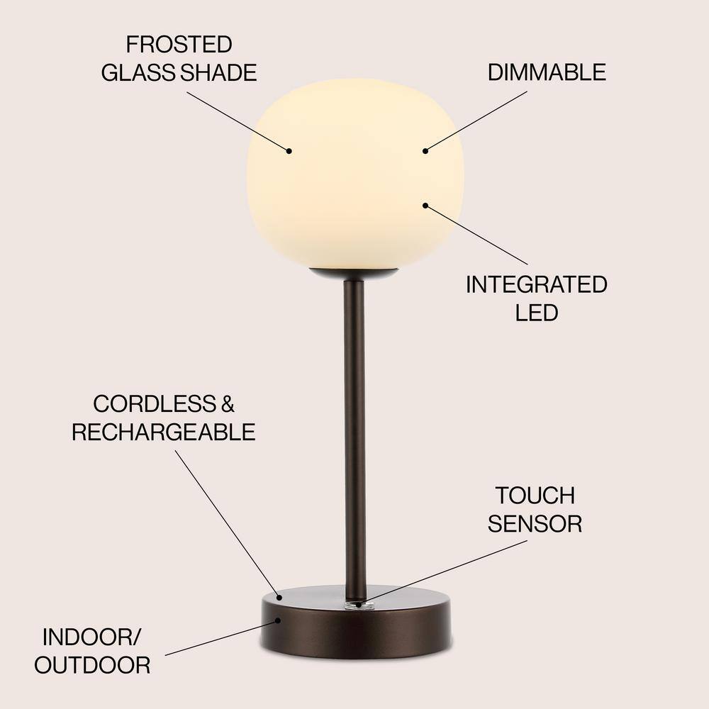 Natalia 12.25" Oil-Rubbed Bronze Cordless LED Table Lamp