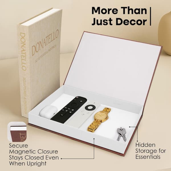 8 in. W x 11 in. H Magnetic Faux Book Set-Decorative Keepsake Box