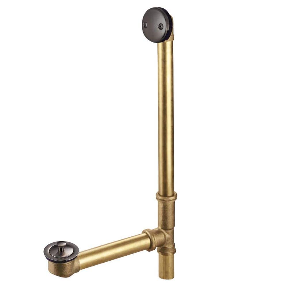 Kingston Brass Made To Match Lift and Turn Clawfoot Tub Drain in Oil Rubbed Bronze with Overflow