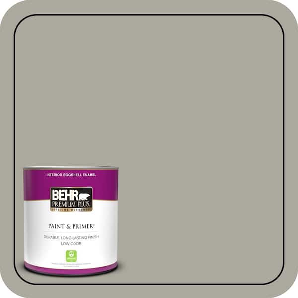 BEHR PREMIUM PLUS 1 qt. #ECC-48-1 Winter Rye Eggshell Enamel Low Odor Interior Paint & Primer