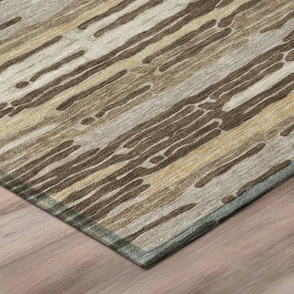 Chantille Machine Washable Indoor/Outdoor Abstract ACN3114 Chocolate 3 ft. x 4 ft. Area Rug