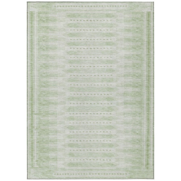 Chantille Machine Washable Indoor/Outdoor Abstract ACN1917 Sage 3 ft. x 4 ft. Area Rug