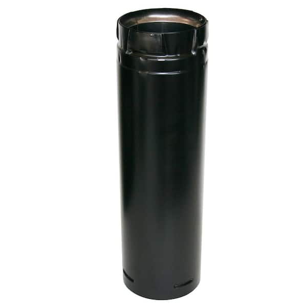 DuraVent 4 in. x 36 in. STAINLESS BLACK STRAIGHT Chimney Pipe