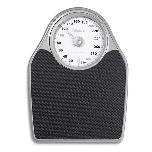 Conair Thinner XL Dial Analog Scale - Black Matte and Silver