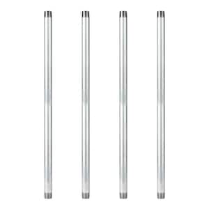 1 in. x 2.5 ft. Galvanized Steel Pipe (4-Pack)