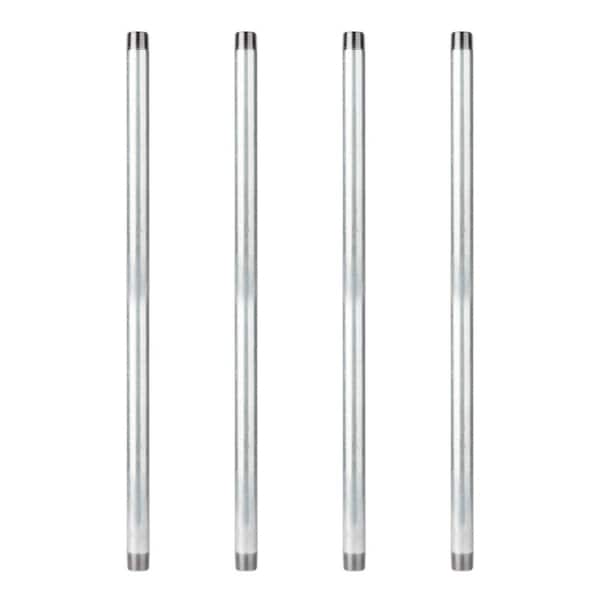 PIPE DECOR 1 in. x 2.5 ft. Galvanized Steel Pipe (4-Pack)
