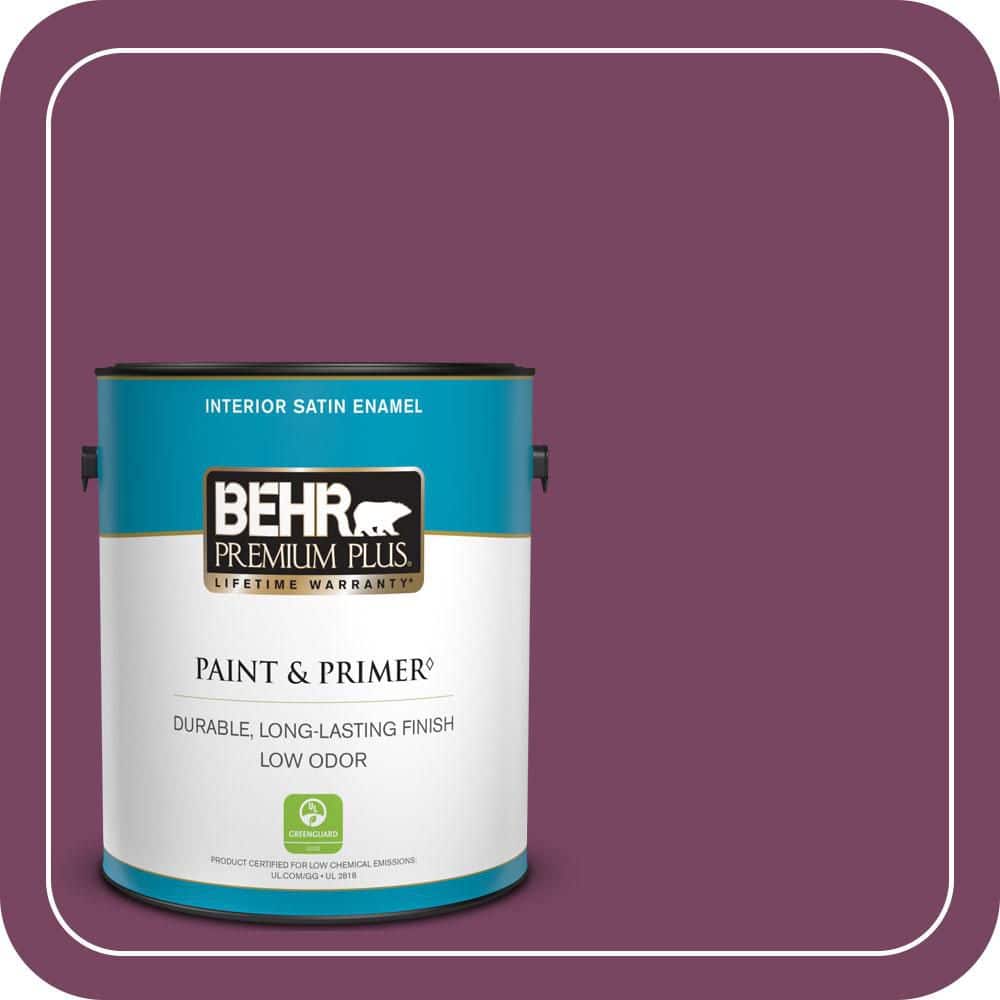 1 gal. #690B-7 Plum Jam Satin Enamel Low Odor Interior Paint & Primer price history on PriceWatchPro
