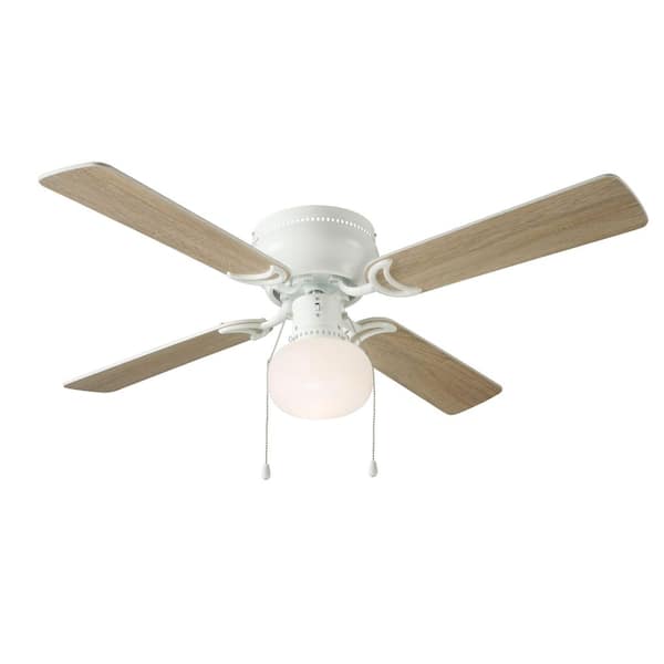 Hampton Bay Littleton II 42 in. LED Indoor Matte White Ceiling Fan