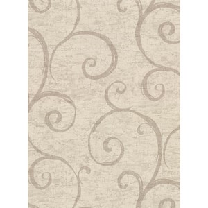 Newbury Taupe Geometric Faux Plaster Vinyl Strippable Roll (Covers 60.8 sq. ft.)